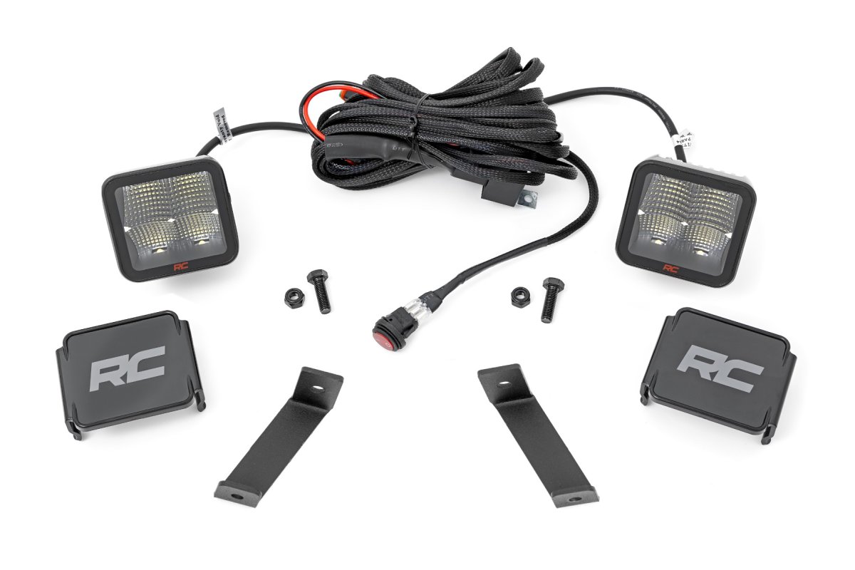 Jeep Cherokee LED Light Kit - Ditch Mount - Rough Country - Spectrum Pair | Spot - '14-'21